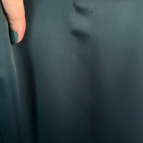 Dessy Collection Cowl-Neck Draped Wrap Maxi Dress with Front Slit - Evergreen - Picture 2 of 7